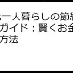 20代一人暮らしの節約術完全ガイド：賢くお金を貯める方法